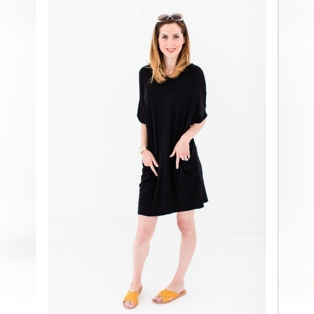 BURU Mama Mini Dress Black Medium Large